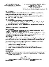 Đề thi chọn học sinh giỏi cấp huyện môn Hóa học Lớp 9 - Năm học 2015-2016 - Phòng GD & ĐT Lương Tài (Có đáp án)